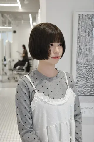 ショート カラー 🌱ぱつっと/ボブ 🌱のヘアスタイル