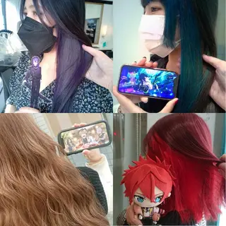 ミディアム カラー あらげ 🌈推しカラー🌈ᵕのヘアスタイル