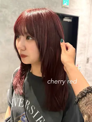 ミディアム カラー ヘアアレンジ 暖色ダブルカラーボブ レイヤー🌈AINAのヘアスタイル