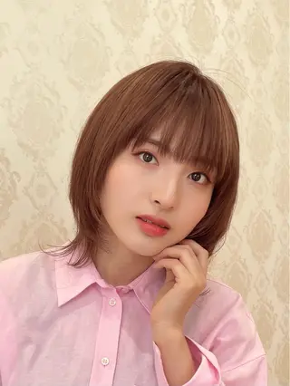 セミロング カラー 韓国風カラー✄ カズホのヘアスタイル