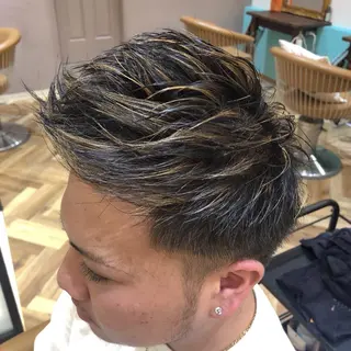 ショート カラー メンズ 【代表】 高瀬慎也/縮毛矯正のヘアスタイル