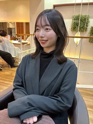 ミディアム カラー レイヤーカット /髪質改善/千葉怜寿のヘアスタイル