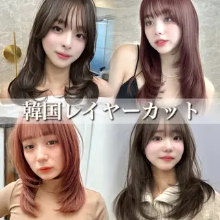 ミディアム レイヤー/韓国❣️ 髪質改善/e_kiのヘアスタイル