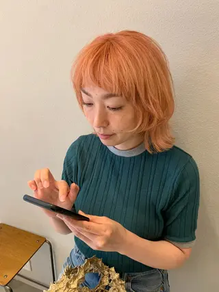 ミディアム カラー ブリーチ/アレンジ 天満/chihiroのヘアスタイル