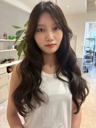 ロング SIKI yuuna モテ韓国ヘア☁️のヘアスタイル