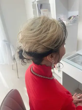 ショート ヘアアレンジ ヘアセット/金山 佐野 妃都美のヘアスタイル