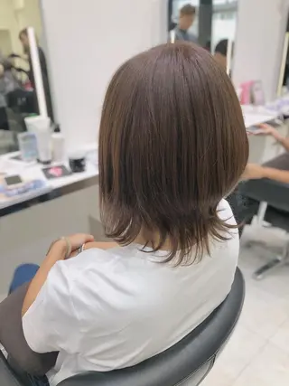 ミディアム 岸 保奈美のヘアスタイル