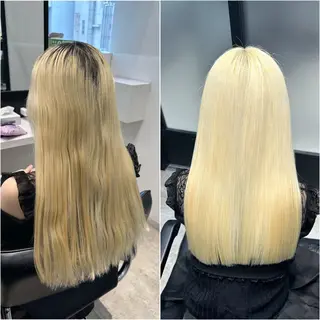 ロング カラー 艶髪ハイトーン ちひろ🌙+.°のヘアスタイル