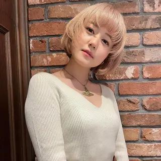 ショート カラー irwi/イルウィ所属・miku🎀門前仲町 ブリーチ・レイヤーのヘアスタイル