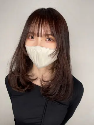 セミロング 剣持友希/ifh iizuka/高崎のヘアスタイル