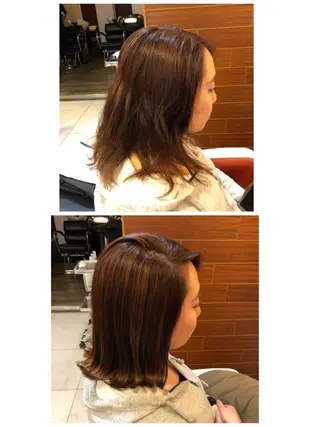 ミディアム 塩谷黎✨ブリーチ無W カラーメンズパーマ✨のヘアスタイル