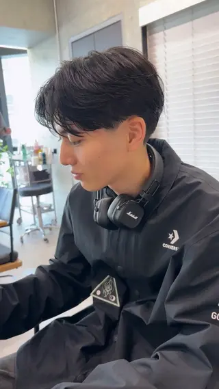 ショート パーマ メンズ SORA表参道所属・🫧透明感カラー🫧 暖色/島田晃太郎のヘアスタイル