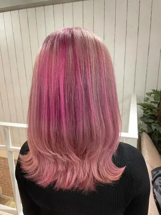 ロング カラー ヘアアレンジ MiU所属・韓国×髪質改善×美髪 縮毛矯正×レイヤーのヘアスタイル