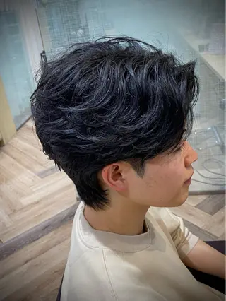 メンズ メンズ特化/フェザー /パーマ/伊勢元のヘアスタイル