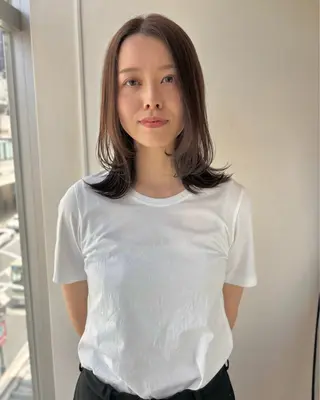 ミディアム ハッシュカット/四条 烏丸/寺本弘樹のヘアスタイル