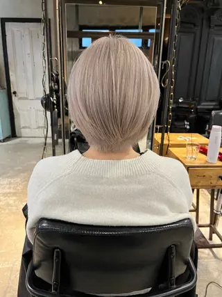 ショート カラー ヘアアレンジ ハイトーン/美髪矯正 🍃大江拓実のヘアスタイル