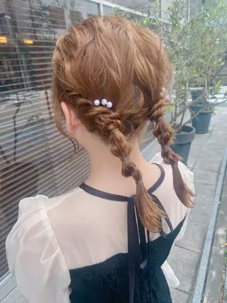 ヘアアレンジ maika /layer cutのヘアスタイル