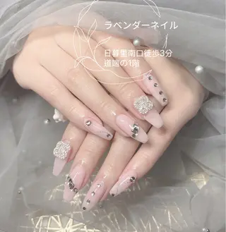 ネイル ラベンダー💖日暮里 ルル💖ネイルのネイルデザイン