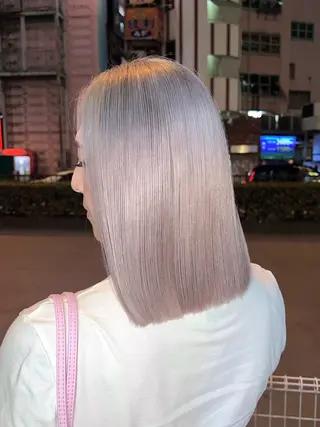 ミディアム カラー EGO所属・ブリーチカラー💖 rukaのヘアスタイル