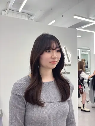 ロング 韓国ヘア/レイヤー/ 顔まわり足立遥奈のヘアスタイル