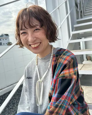 ミディアム パーマ OLSEN D.B.A BALLOON HAIR所属・さとう あやかのヘアスタイル