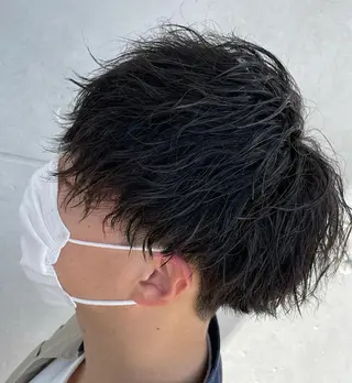 ショート カラー パーマ ヘアアレンジ メンズ キッズ L.E.M泉中央店長 小野寺優斗のヘアスタイル