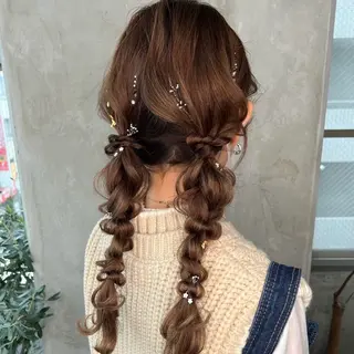 ロング ヘアアレンジ ヘアセット・ネイル 🎀あんりん🎀のヘアスタイル