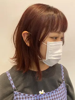 カラー The C 表参道所属・小顔ショートパーマ TheC西野瑛斗のヘアスタイル