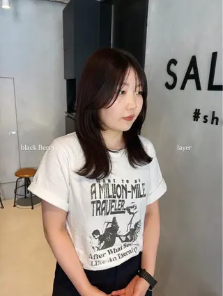 セミロング カラー salowin JIYUGAOKA所属・マンツーマン半個室 tamuraのヘアスタイル