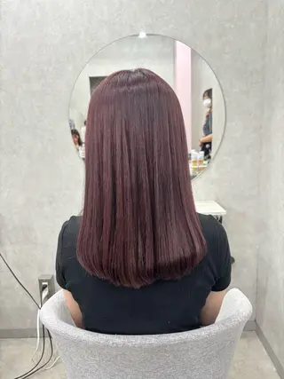 セミロング カラー 倉澤 愛理のヘアスタイル