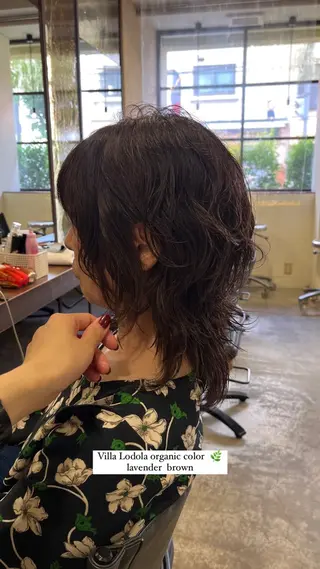 ミディアム カラー 田中 鈴乃のヘアスタイル