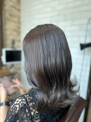 ミディアム カラー 多賀 順平のヘアスタイル