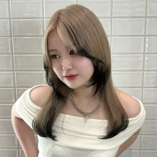 セミロング Beleza jinnan所属・🖤ブリーチカラー/ rino🖤のヘアスタイル