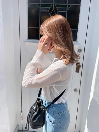 セミロング カラー h a k u 大倉 卓人のヘアスタイル