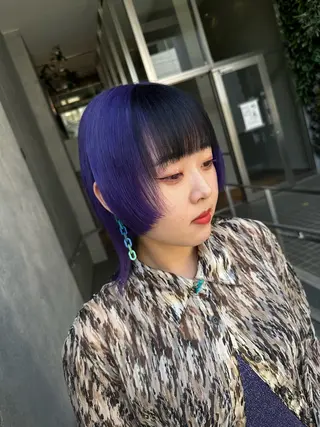 ミディアム カラー デザインカラー🎨 下北沢 / 磯部のヘアスタイル