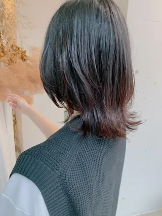ミディアム タカハシ ハヤトのヘアスタイル