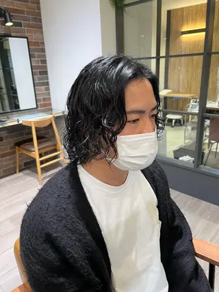 パーマ メンズ tata所属・メンズカット/ 外国人風/小嶺佑介のヘアスタイル