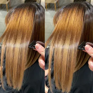 ミディアム 縮毛/レイヤー 韓国/橋口のヘアスタイル