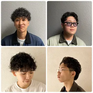 ショート パーマ メンズ grow hair works tokyo所属・葛西/barber/ 相山琉磨のヘアスタイル