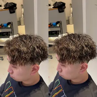 パーマ メンズ 石黒 龍大のヘアスタイル