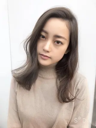 ミディアム カラー 寺山 佳貴のヘアスタイル