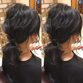 ヘアアレンジ 透明感カラー・ 髪質改善🩵イケダのヘアスタイル