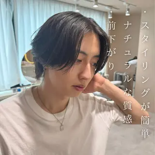 ショート excia渋谷所属・曲がる縮毛矯正 センターパート/翼のヘアスタイル