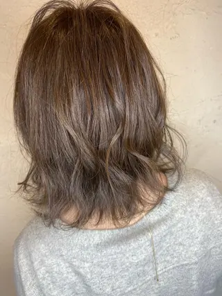 セミロング カラー 馬場 瑞穂のヘアスタイル