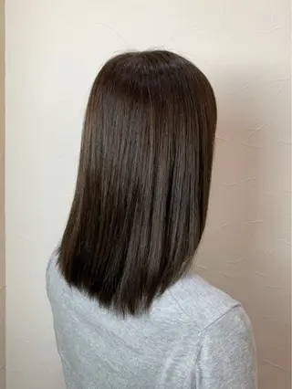 セミロング 縮毛矯正&髪質改善/ きょうの🐺のヘアスタイル