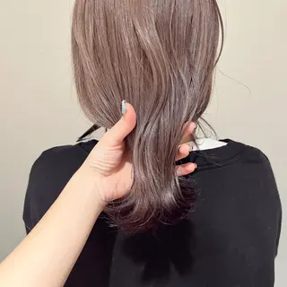 ミディアム カラー ヘアアレンジ 🎀taro ブリーチなしカラーのヘアスタイル