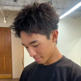 ショート SHUNメンズパーマ 大人メンズショートのヘアスタイル