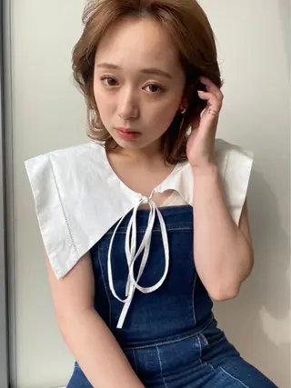 ミディアム Juri /暖色カラーのヘアスタイル