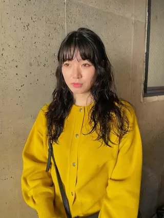 ロング パーマ パーマ/レイヤー 岩山丈一郎のヘアスタイル