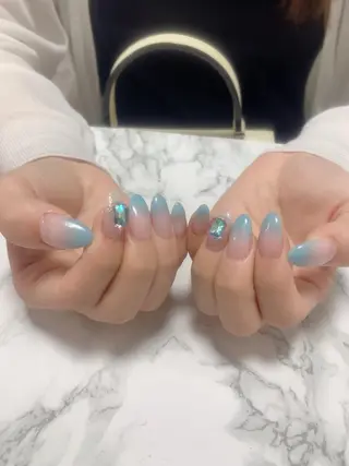 ネイル はな💎ネイル ワンホン、長さ出しのネイルデザイン